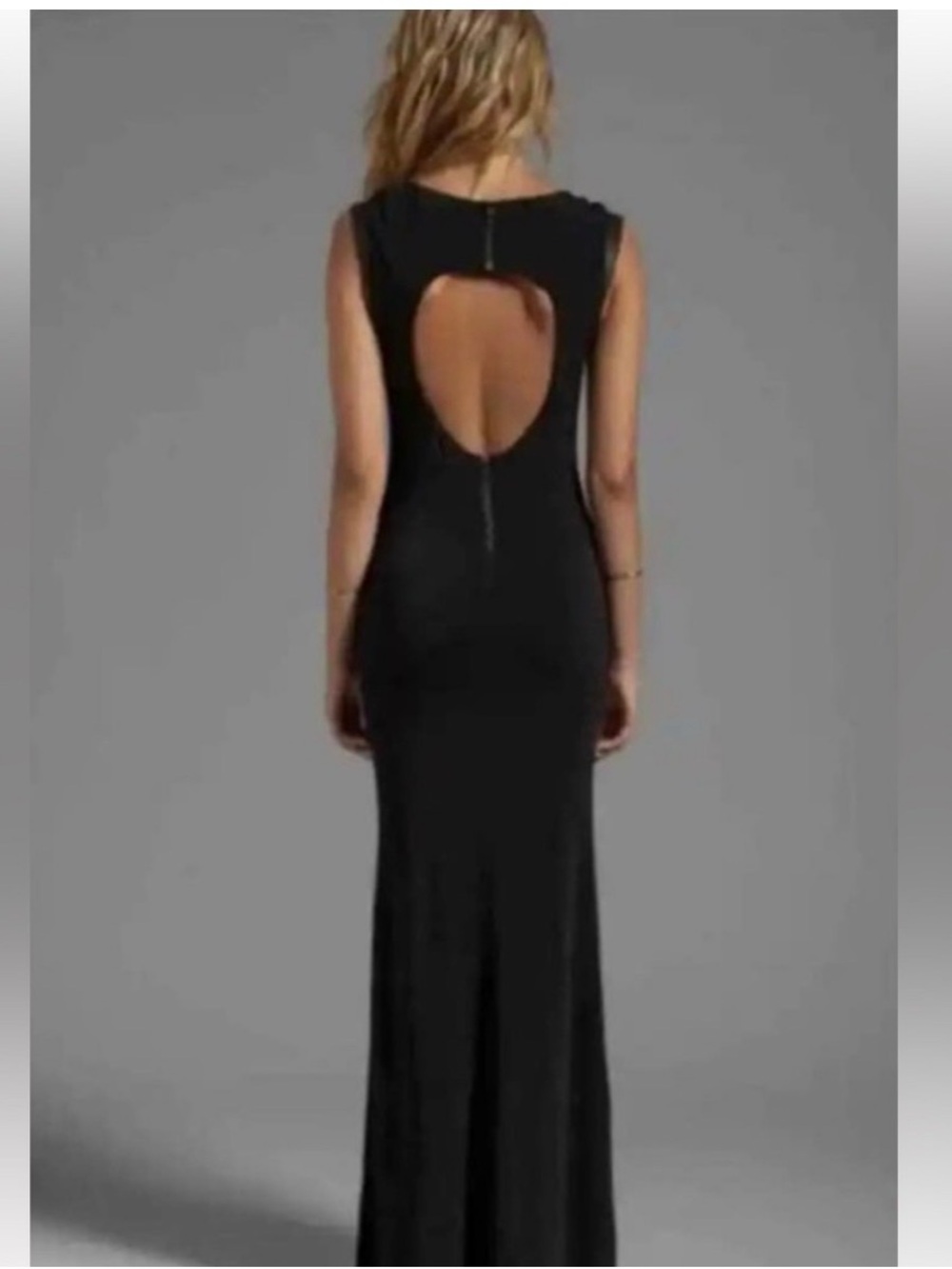 Alice + Olivia Black Backless Evening Gown